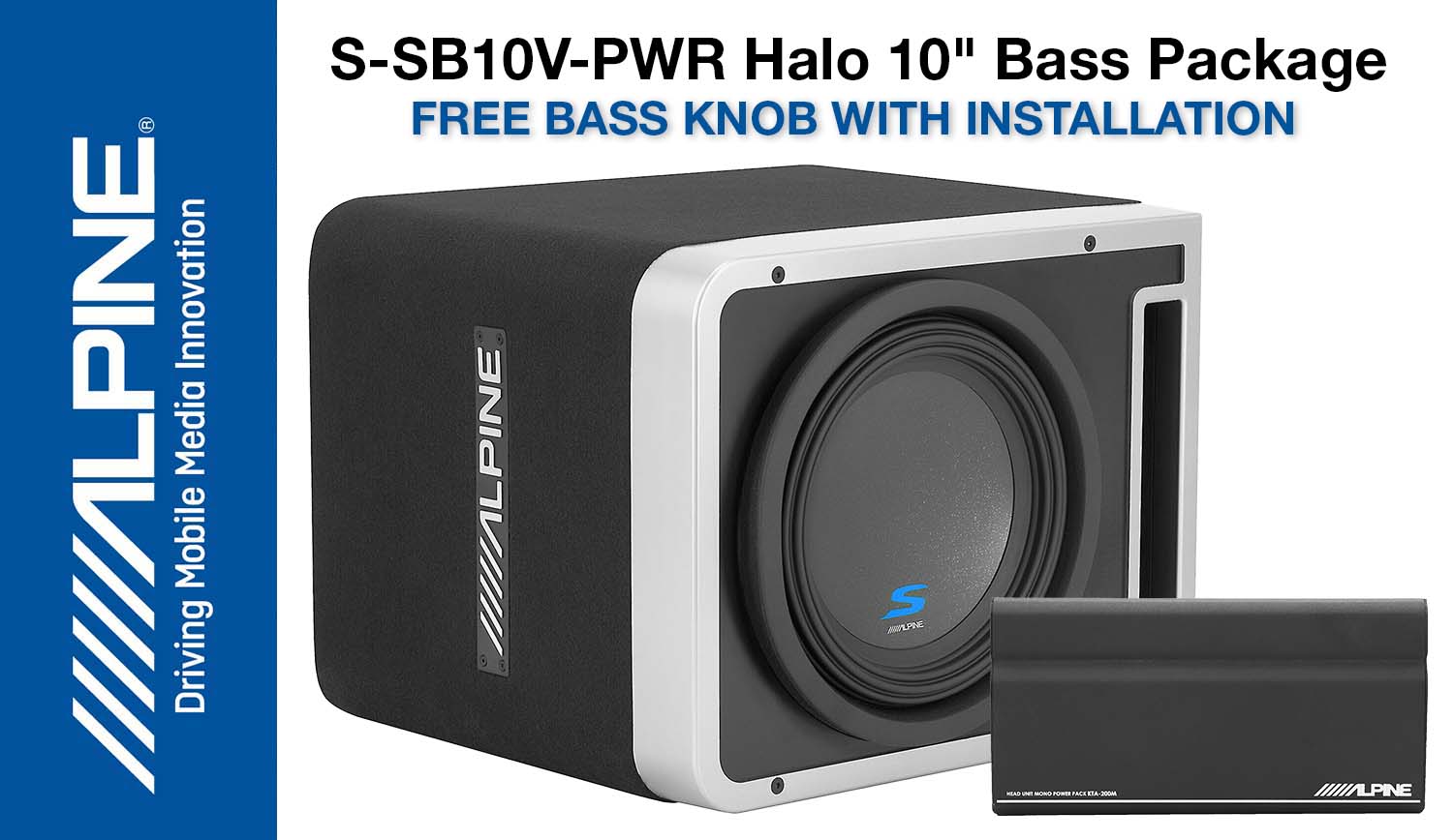 Alpine S-SB10V-PWR Halo 10" Bass Package