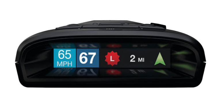 ESCORT MAX 4 radar detector display showing driving and alert information