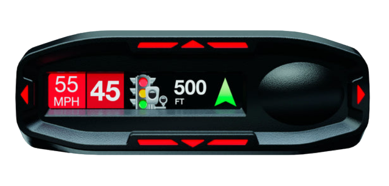 ESCORT Redline 360c directional OLED display and driving alert information