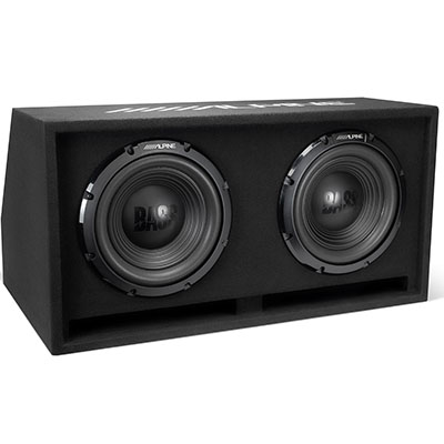 Alpine W-DB12V dual 12-inch Bass Series vented Wedg-E subwoofer enclosure