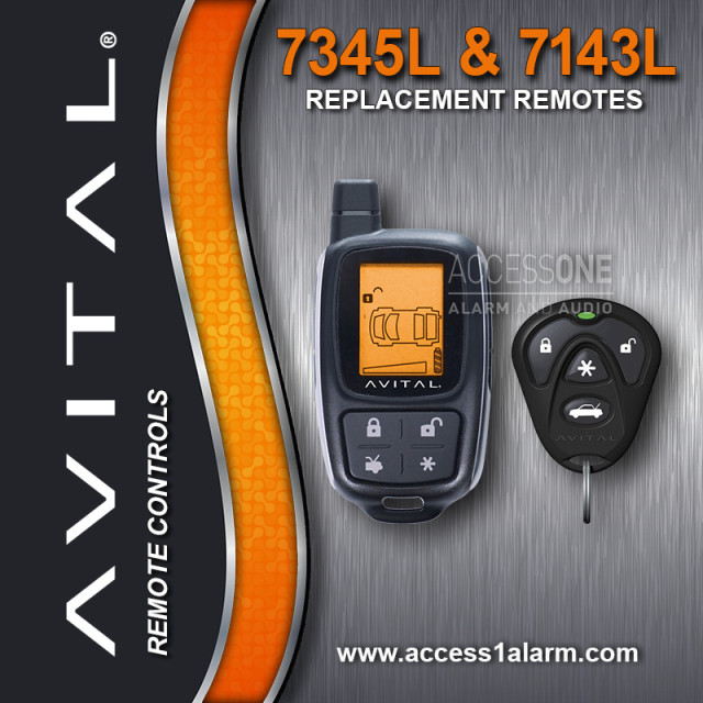 Genuine Avital 7345L 4-button 2-way LCD remote control for Avital 3305L and 5305L systems