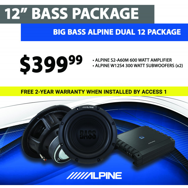 Alpine Dual 12' BASS Series Bass Package