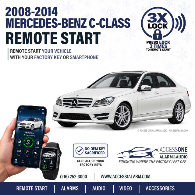 2008–2014 Mercedes-Benz C-Class Sedan Smartphone Remote Start — Professionally Installed