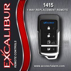 Genuine Excalibur 1415 replacement remote control, FCC ID ELVNTQE, supplied with two CR2016 batteries