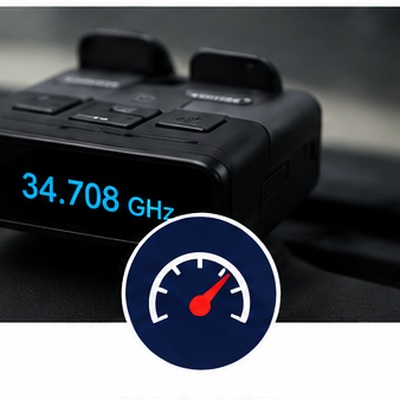 Radar and laser detection system installed in a Chevrolet