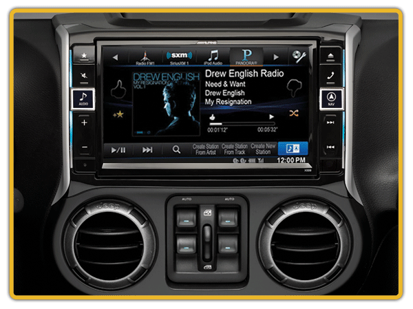 alpine pandora navigation jeep wrangler