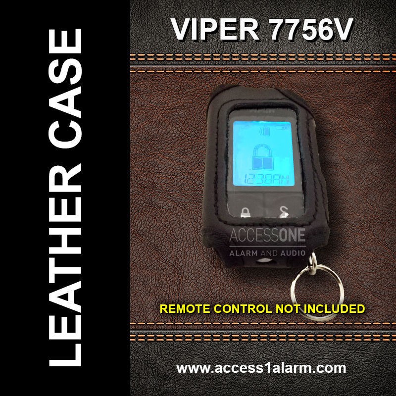 Black Leather Case for 7856V or 7656V Viper Remote Custom Made 7856V LC 