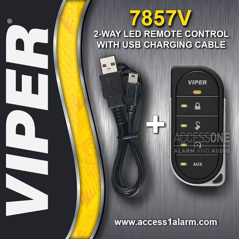 thumbnail image 2 of Viper 7857V 2-Way LED Remote With USB Charger – Replacement For Viper 5806V Systems 2 of 2
