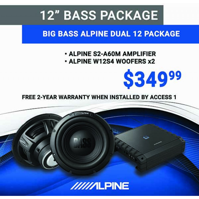 Alpine Dual 12' BASS Series Bass Package