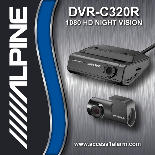 Alpine DVR-C320R 1080P HD Night Vision Dash Camera