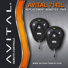 Pair of Avital 7143L 1-Way Remote Control